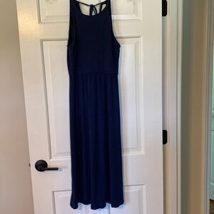 Navy blue casual Loft summer dress